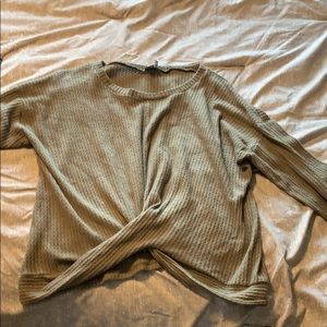 Super soft mock twist waffle tee